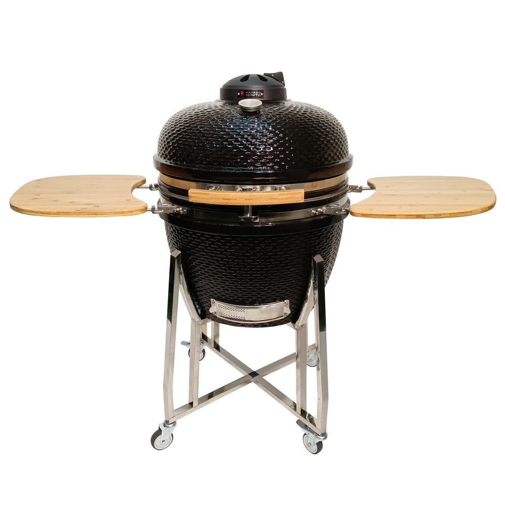 Kamado Monte Grand 24 &quot;ceramic grill. Black. Universal grilling system included. Free home delivery within Estonia.