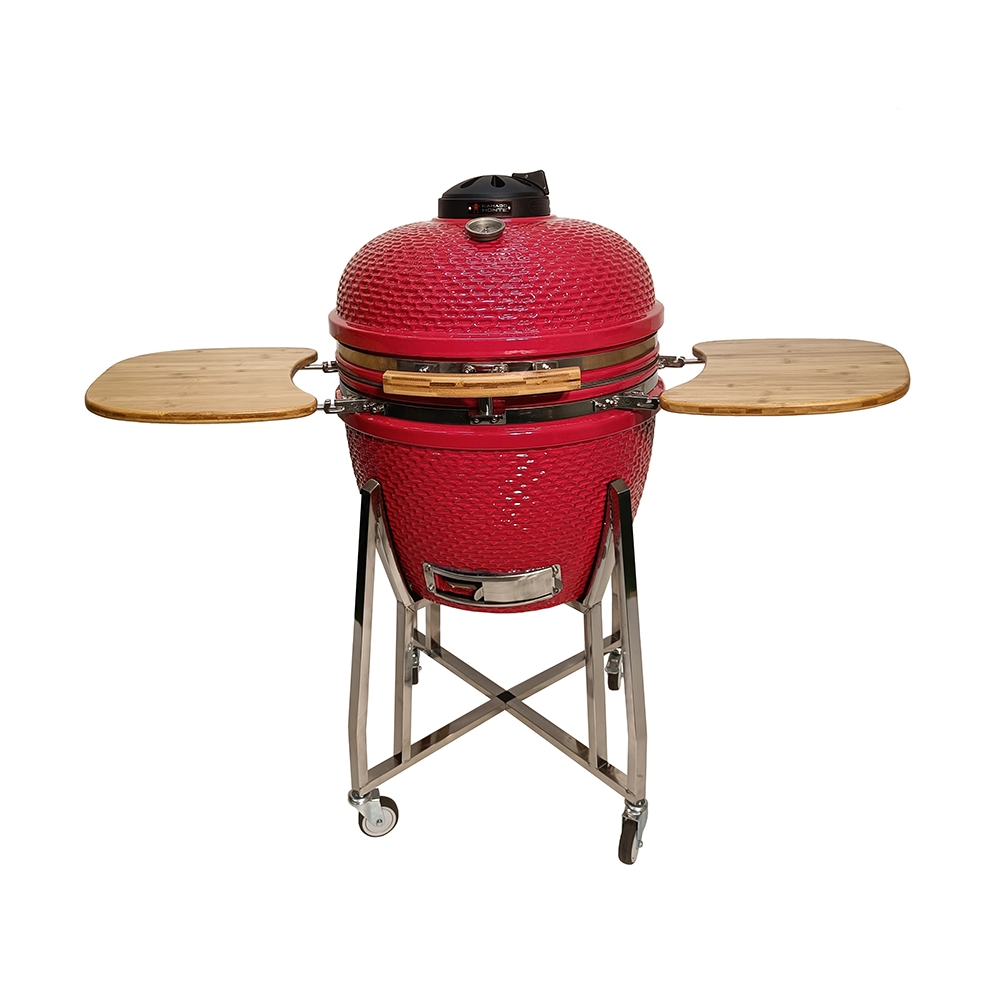 Kamado Monte Grand 24 &quot;ceramic grill. Red. Universal grilling system included. Free home delivery within Estonia.