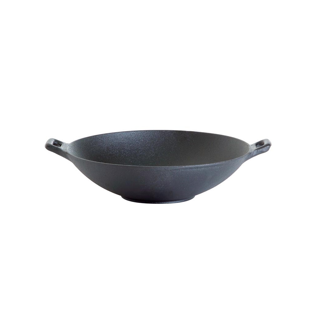 Valurautainen wok kahdella kahvalla Ø30cm